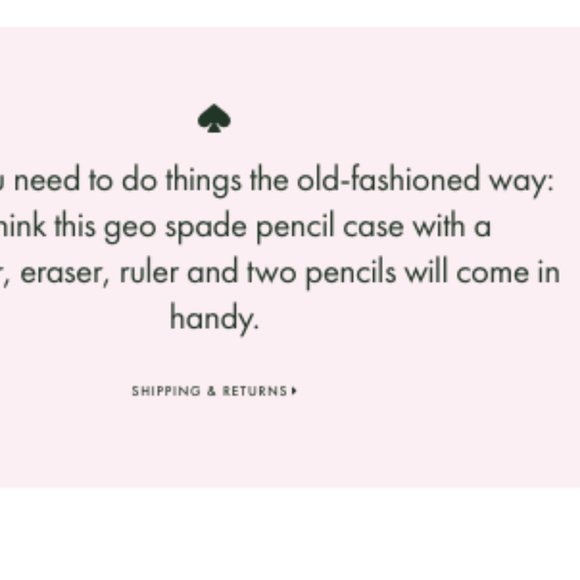 kate spade geo spade pink pencil case set nwt - Picture 4 of 6